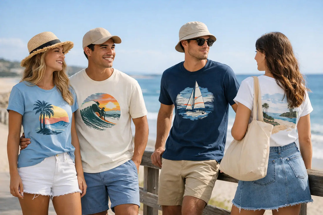 8 Coastal Graphic Tee Outfit Examples to Try