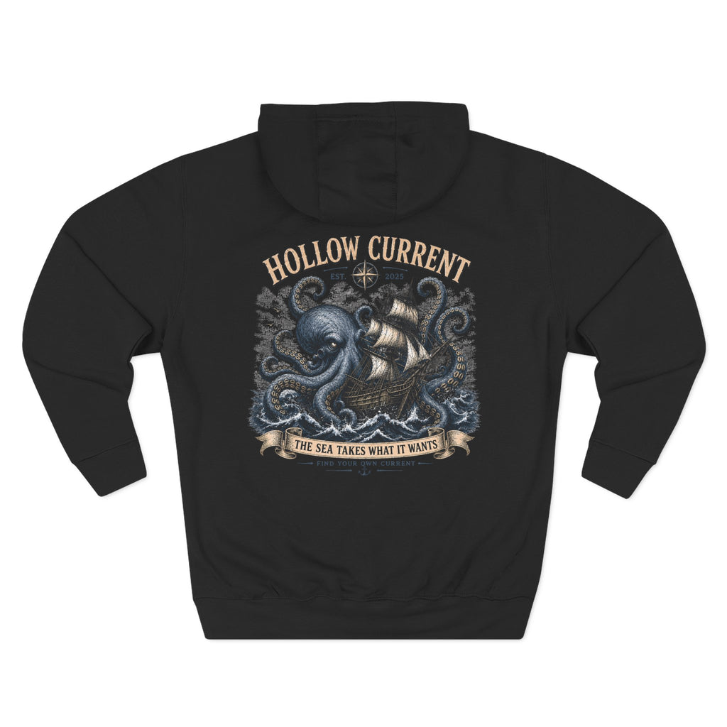 Hollow Current Octopus Ship Hoodie — “The Sea Takes What It Wants”
