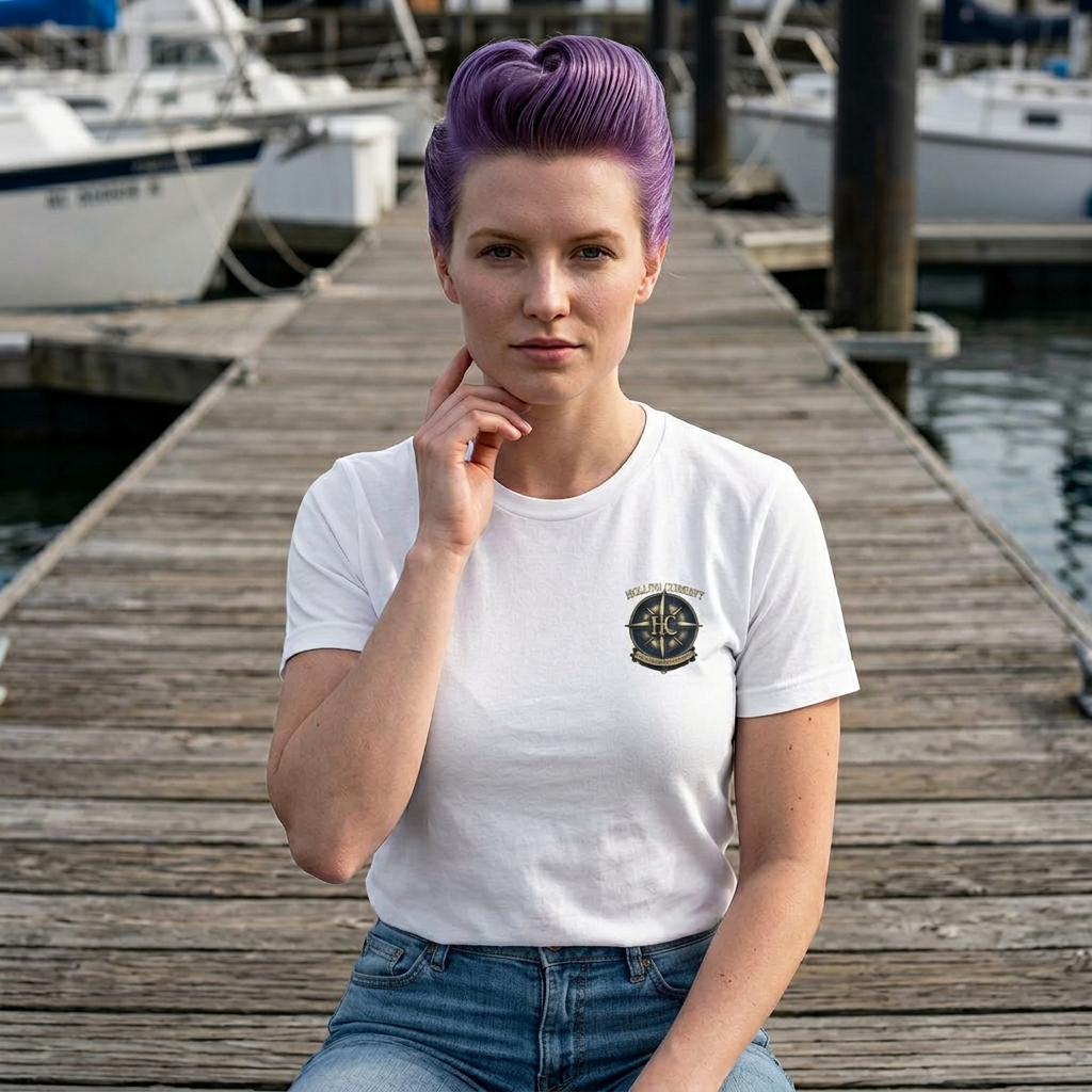 Hollow Current Nautical T‑Shirt — Vintage Captain Graphic Tee