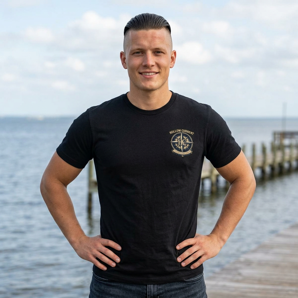 Hollow Current Kraken Tee — Nautical Octopus Ship Graphic T-Shirt