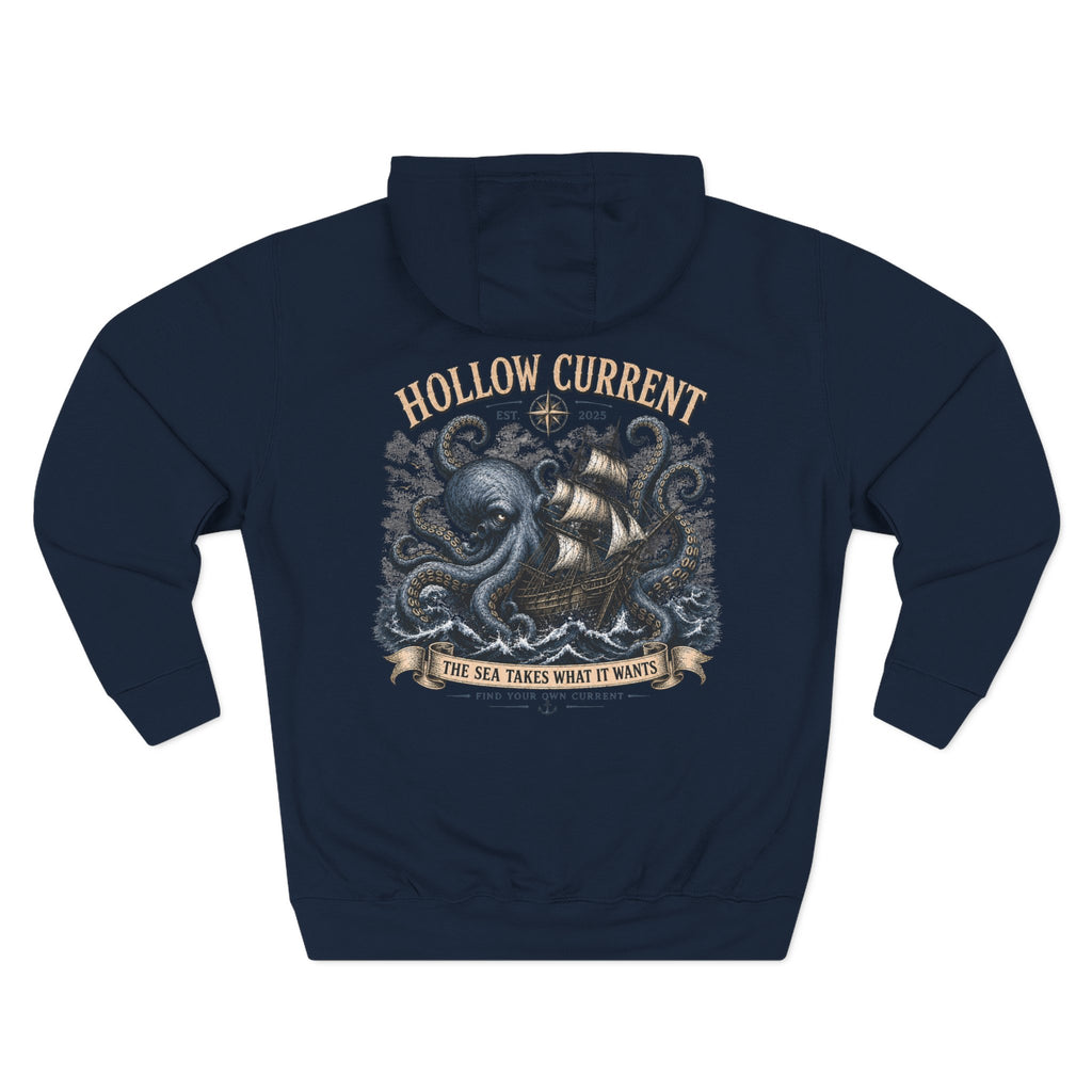 Hollow Current Octopus Ship Hoodie — “The Sea Takes What It Wants”