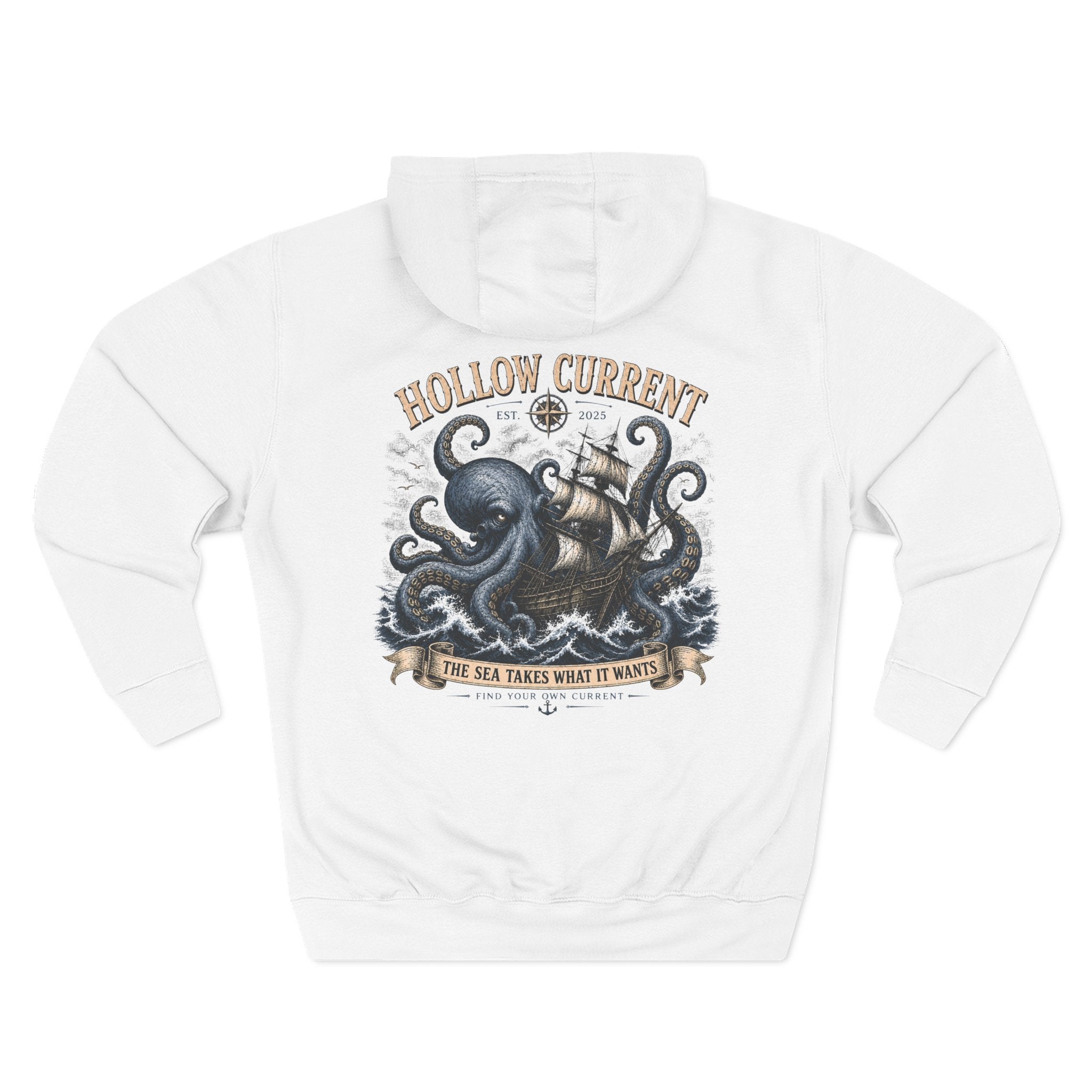 Hollow Current Octopus Ship Hoodie — “The Sea Takes What It Wants”