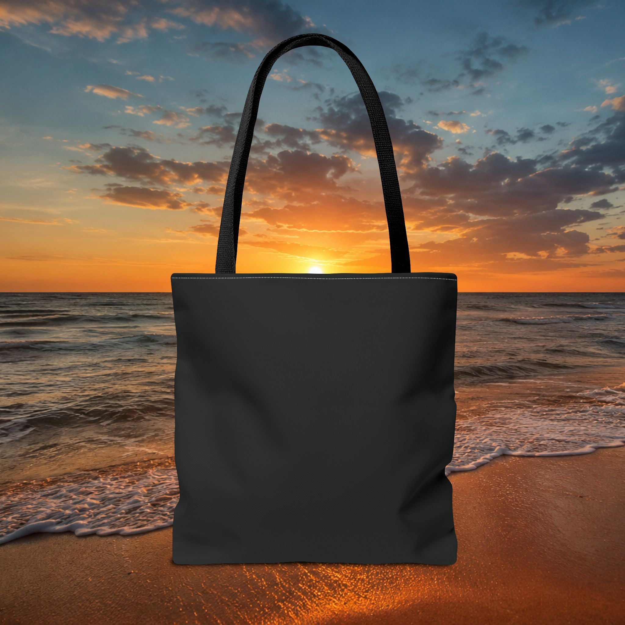 Hollow Current Lighthouse Tote Bag — “Where the Light Still Calls” All-Over Print
